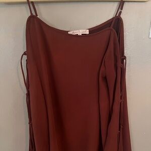 Buckle long tie sleeve shirt